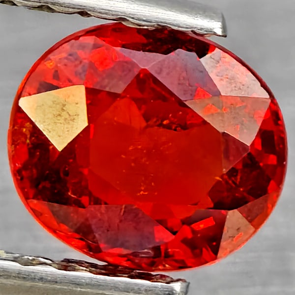 Natural Orangish Red Spessartine Garnet Gemstones 1.02 Ct. Oval Shape 6.2 x 5.6 Mm.: Product ID: 802937371 Product Name: Natural Garnet Weight: 1.02 CT. Size: 6.2 x 5.6 x 3.4 MM. Shape: Oval Shape Color: Orangish Red Clarity:SI1 Luster: Good Gems Origin: Namibia Treatment: Unheated Cr