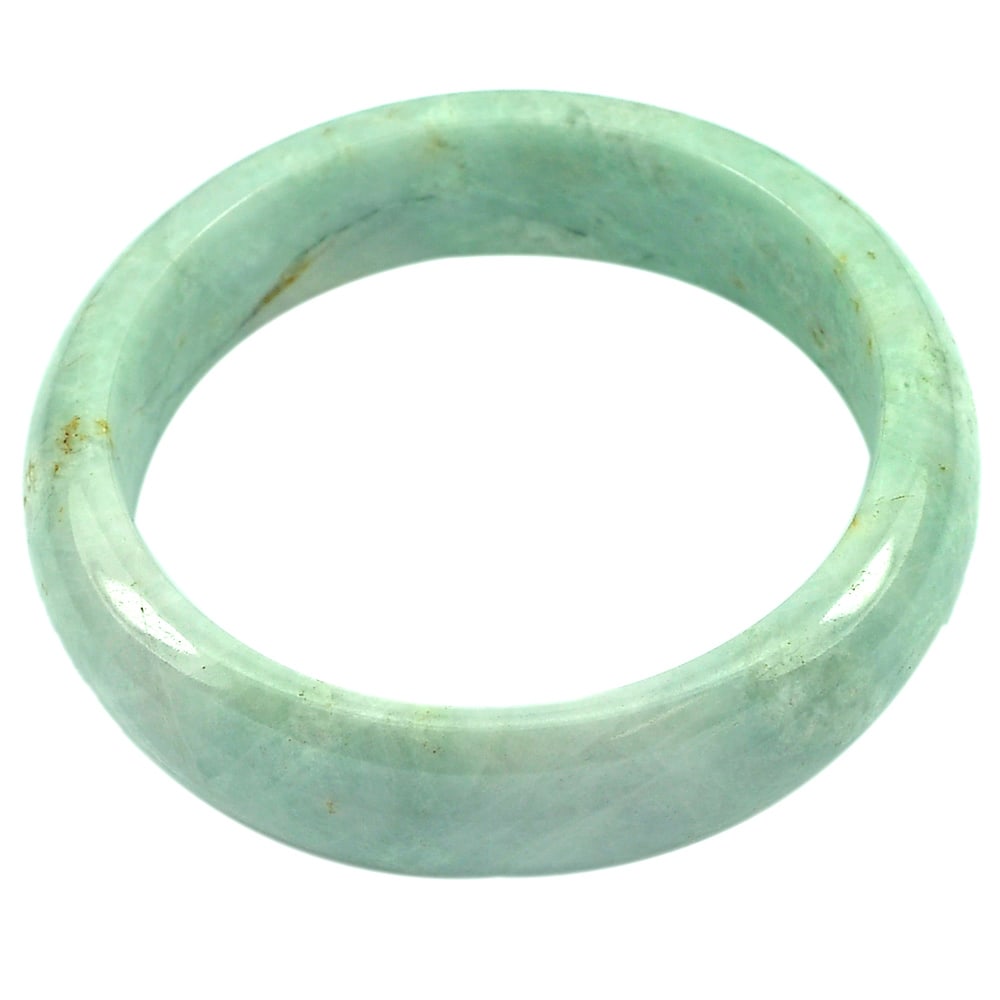 Natural Green Jade Gemstones Bangle 395.06 Ct. Diameter 59 Mm. (1 of 3)