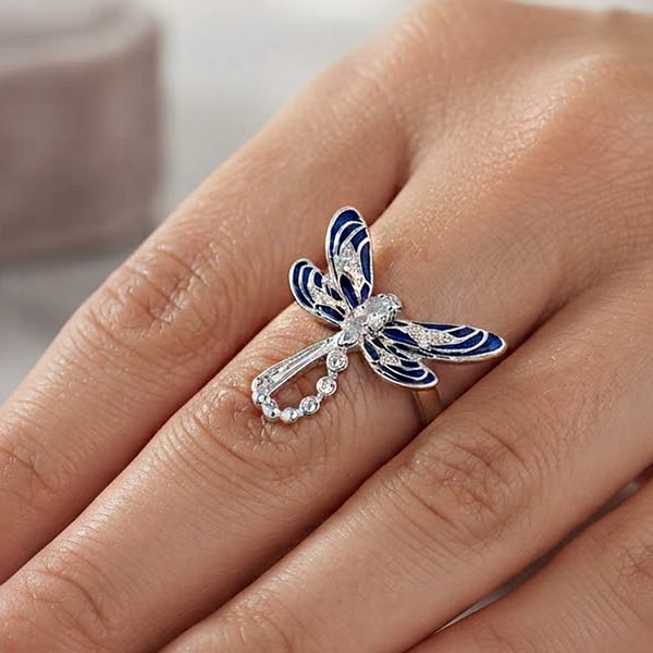 925 Sterling Silver Ring Jewelry White Gold Plated 5.75 Grams Size 8: Product ID: 200107342 Product Type: 925 Sterling Silver Fine Jewelry Jewelry Weight: 5.75 Grams. Ring Size: 8 Resizable(Fee) Gemstones Color: Blue Metal: Solid Silver 92.5%. Gemstone Detail: Dagonfly 