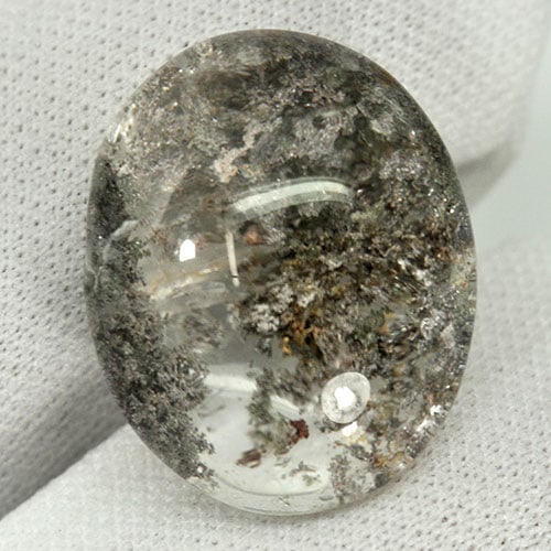 Natural Moss Quartz Gemstones 29.31 Ct. Oval Cabochon Shape 22 x 17.8 Mm.: Product ID: 805529458 Product Name: Natural Quartz Weight: 29.31 CT. Size: 22 x 17.8 x 11.3 MM. Shape: Oval Cabochon Color: White Clarity:Semi - Transparent Luster: Good Gems Origin: Thailand Treatmen
