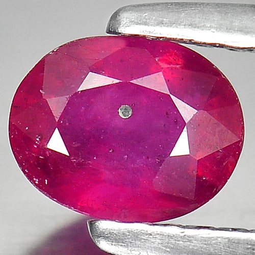 Natural Blood Red Ruby Gemstones 0.95 Ct. Oval Shape 6.1 x 4.9 Mm.: Product ID: 805915733 Product Name: Natural Ruby Weight: 0.95 CT. Size: 6.1 x 4.9 x 3.4 MM. Shape: Oval Color: Blood Red Clarity:VSI Luster: Good Gems Origin: Madagascar Treatment: Heated (Lead-glass 