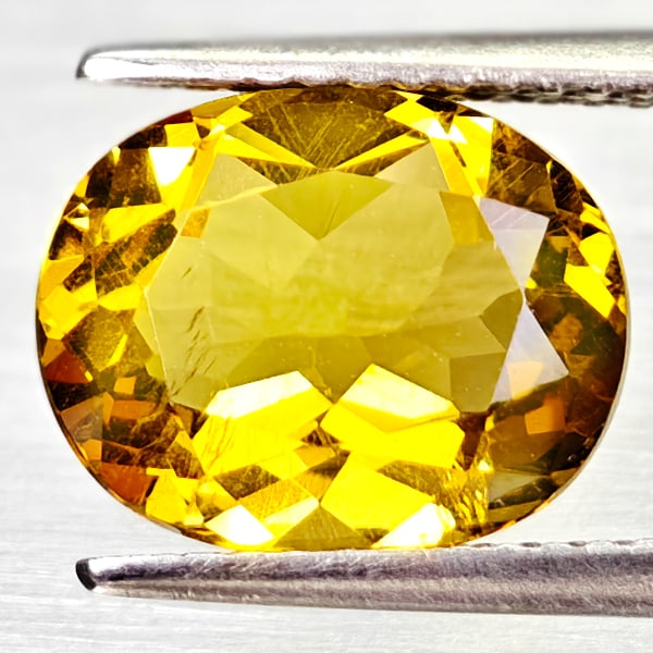 Natural Yellow Citrine Gemstones 3.22 Ct. Oval Shape 11 x 8.7 Mm.: Product ID: 801815128 Product Name: Natural Citrine Weight: 3.22 CT. Size: 11 x 8.7 x 5.6 MM. Shape: Oval Color: Yellow Clarity:VSI Luster: Good Gems Origin: Brazil Treatment: Unheated Crystal Structu