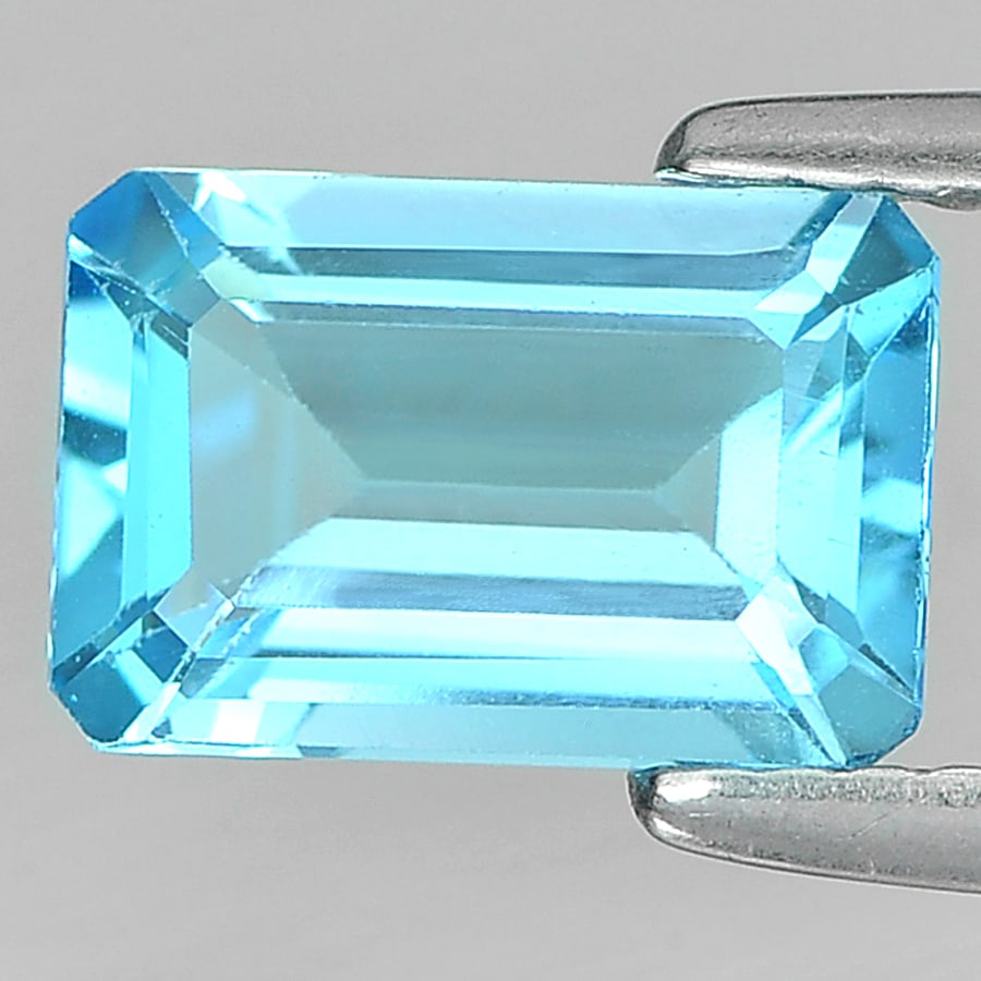 Natural Swiss Blue Topaz Gemstones 2.06 Ct. Octagon Shape Size 9 x 6 Mm.: Product ID: 807163852 Product Name: Natural Blue Topaz Weight: 2.06 CT. Size: 9 x 6 x 3.9 MM. Shape: Octagon Color: Blue Clarity:VSI Luster: Good Gems Origin: Brazil Treatment: Treated Crystal Structu