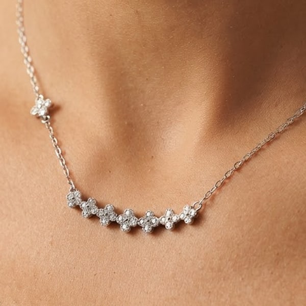 925 Sterling Silver Necklace Jewelry White Gold Plated 3.20 Grams Length 16 Inch.: Product ID: 280540167 Product Type: 925 Sterling Silver Fine Jewelry Jewelry Weight: 3.20 Grams. Gemstones Color: Silver Metal: Solid Silver 92.5%. Gemstone Detail: About 3.20 Grams. And Round White C