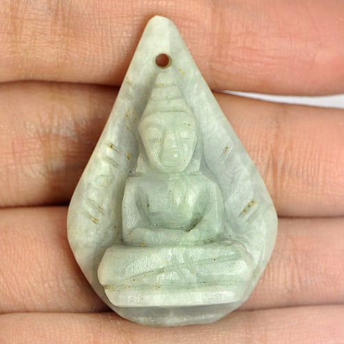 Natural Multi Color White Green Jade 42.62 Ct. Buddha Carving Shape 37 x 25 Mm.: Product ID: 819811963 Product Name: Natural Jade Weight: 42.62 CT. Size: 37 x 25 x 8.6 MM. Shape: Buddha Carving Color: Green Clarity:Opaque Luster: Good Gems Origin: Thailand Treatment: Unheated Crys