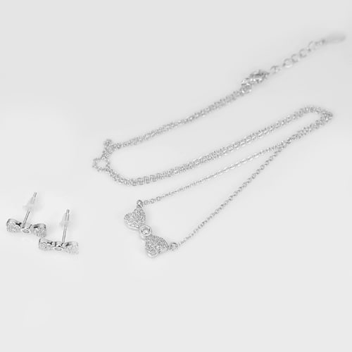 925 Sterling Silver Jewelry Set Earrings and Necklace Length 17 Inch. 3.30 Grams: Product ID: 280570001 Product Type: 925 Sterling Silver Fine Jewelry Jewelry Weight: 3.30 Grams. Gemstones Color: Silver Metal: Solid Silver 92.5%. Gemstone Detail: White CZ Round Size 1 x 1 Mm. At Yo