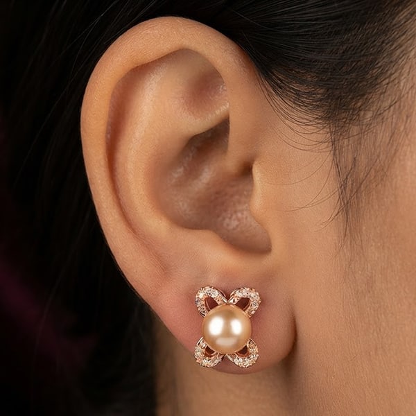 Natural Purplish Pink Pearl with 925 Sterling Silver Earrings Jewelry 4.81 Grams Rose Gold Plated: Product ID: 207101051 Product Type: 925 Sterling Silver Fine Jewelry Jewelry Weight: 4.81 Grams. Gemstones Color: Purplish Pink Metal: Solid Silver 92.5%. Gemstone Detail: Center: Round Cabochon Natur