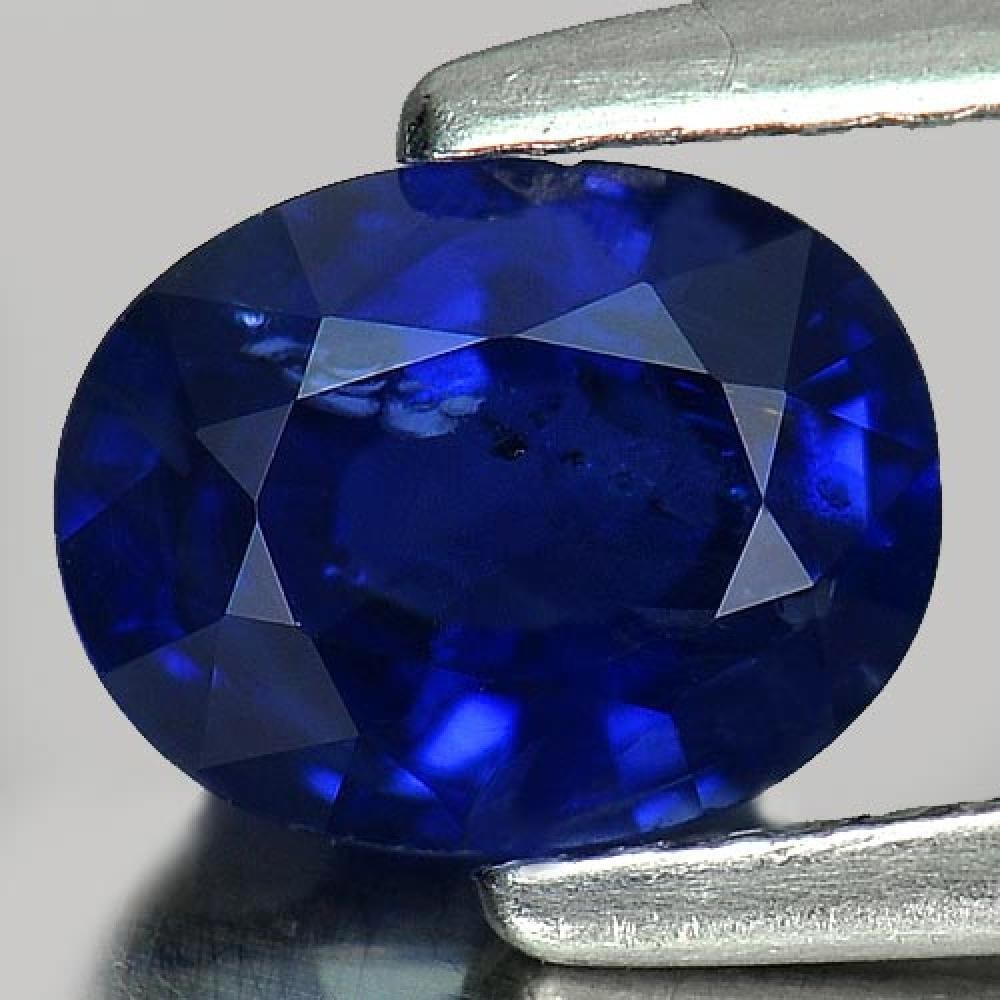 Natural Blue Sapphire Gemstones 1.32 Ct. Oval Shape 7 x 5.5 Mm.: Product ID: 806005676 Product Name: Natural Blue Sapphire Weight: 1.32 CT. Size: 7 x 5.5 x 3.7 MM. Shape: Oval Color: Blue Clarity:SI1 Luster: Very Good Gems Origin: Nigeria Treatment: Heated Crystal 
