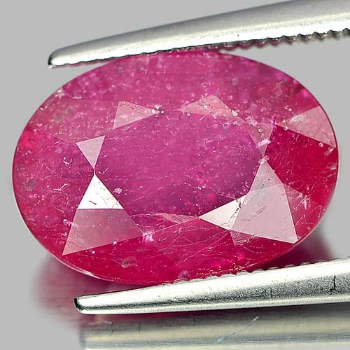 Natural Red Pink Ruby Gemstones 5.40 Ct. Oval Shape 12.6 x 9 Mm. (1 of 3)