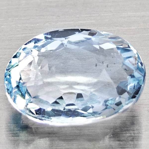 Natural Light Blue Aquamarine Gemstones 1.69 Ct. Oval Shape 9 x 6.6 Mm.: Product ID: 800812198 Product Name: Natural Aquamarine Weight: 1.69 CT. Size: 9 x 6.6 x 4.3 MM. Shape: Oval Shape Color: Light Blue Clarity:VSI - SI1 Luster: Good Gems Origin: Brazil Treatment: Unheat