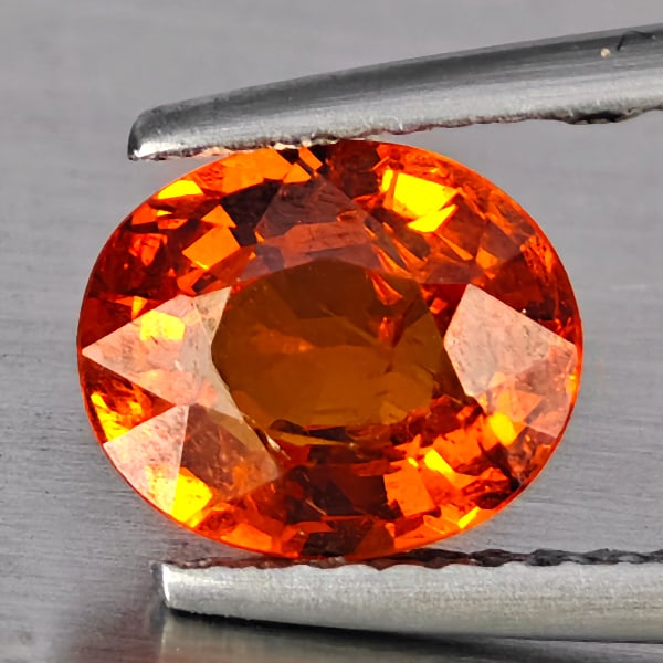 Natural Orangish Red Spessartine Garnet Gemstones 2.02 Ct. Oval Shape 8.1 x 6.7 Mm.: Product ID: 802937942 Product Name: Natural Garnet Weight: 2.02 CT. Size: 8.1 x 6.7 x 4.1 MM. Shape: Oval Color: Orangish Red Clarity:SI1 Luster: Good Gems Origin: Namibia Treatment: Unheated Crystal 