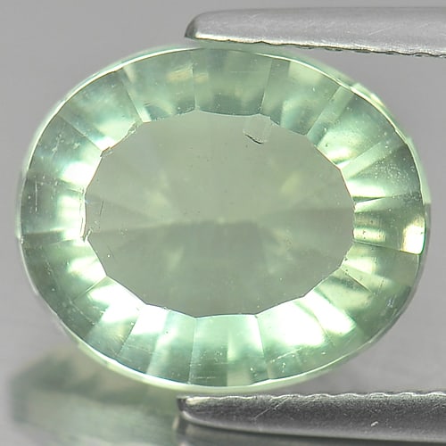 Natural Green Fluorite Gemstones 5.16 Ct. Oval Concave Cut 12.2 x 10.3 Mm.: Product ID: 802704849 Product Name: Natural Fluorite Weight: 5.16 CT. Size: 12.2 x 10.3 x 6.1 MM. Shape: Oval Concave Cut Color: Green Clarity:VSI Luster: Good Gems Origin: Brazil Treatment: Unheated 