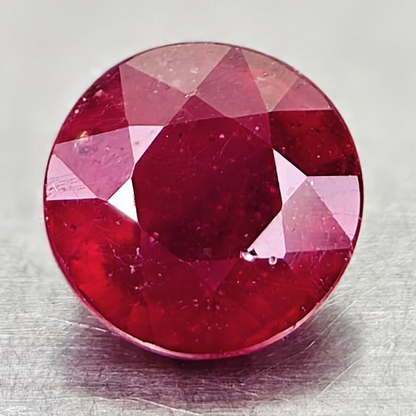 Natural Red Ruby Gemstones 2.67 Ct. Round Shape 7.5 Mm.: Product ID: 805935070 Product Name: Natural Gemstones Weight: 2.67 CT. Size: 7.5 x 7.5 x 5 MM. Shape: Round Color: Red Clarity:VSI Luster: Good Gems Origin: Madagascar Treatment: Heated (Lead-glass fi