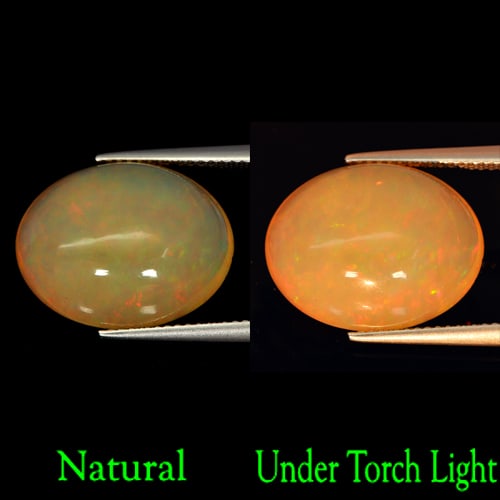 Natural Multi-Color Play Of Colour Opal Gemstones 7.99 Ct. Oval Cabochon Shape 18 x 14 Mm.: Product ID: 818719686 Product Name: Natural Opal Weight: 7.99 CT. Size: 18 x 14 x 7.4 MM. Shape: Oval Cabochon Color: Multi Color Clarity:Opaque Luster: Good Gems Origin: Ethiopia Treatment: Unheated 