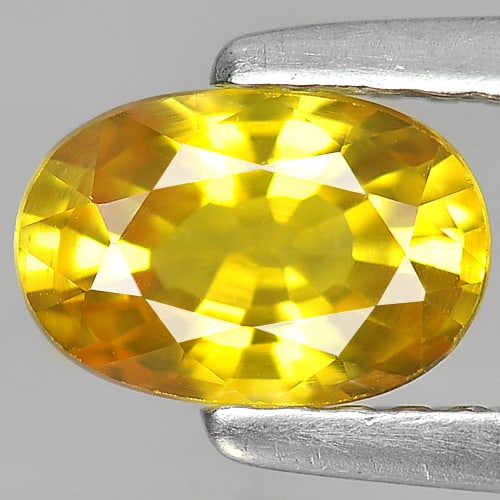 Natural Yellow Sapphire Gemstones 1.04 Ct. Oval Shape 7 x 4.7 Mm. (1 of 3)
