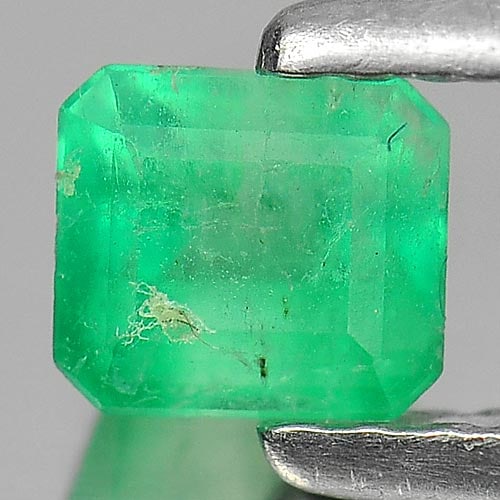 Natural Green Emerald Gemstones 0.48 Ct. Octagon Shape 4.4 x 4 Mm. (1 of 3)