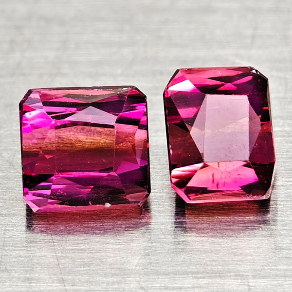 Natural Party Color Pink Tourmaline Gemstones 1.17 Ct. 2 Pcs. Octagon Shape 4.3 x 4.2 Mm.: Product ID: 807250553 Product Name: Natural Tourmaline Weight: 1.17 CT. Size: 4.3 x 4.2 x 3.4 MM. Shape: Octagon Color: Party Color Pink Clarity:VSI Luster: Good Gems Origin: Nigeria Treatment: Unheat