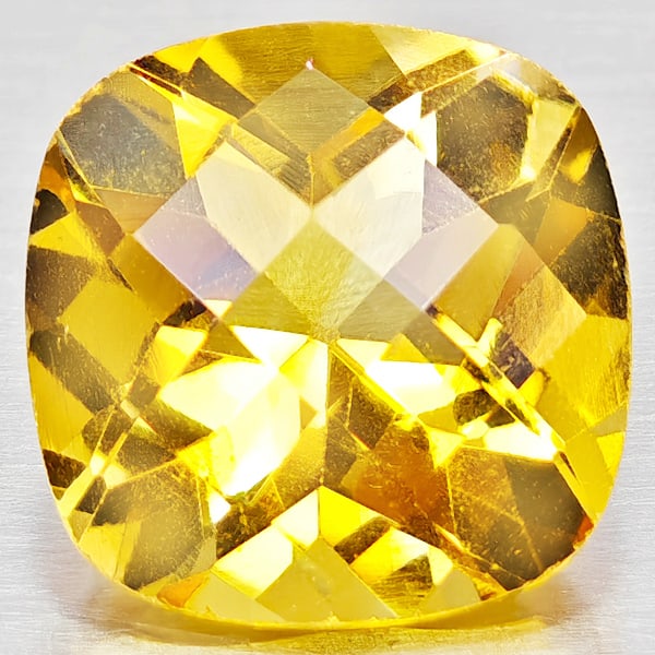 Natural Yellow Citrine Gemstones 3.62 Ct. Cushion Checkerboard Cut 10.1 x 10.1 Mm.: Product ID: 801815324 Product Name: Natural Citrine Weight: 3.62 CT. Size: 10.1 x 10.1 x 6.6 MM. Shape: Cushion Checkerboard Cut Color: Yellow Clarity:VVS - VSI Luster: Good Gems Origin: Brazil Treatm