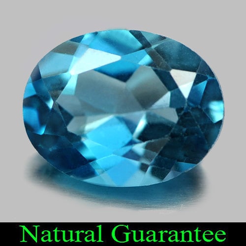 Natural London Blue Topaz Gemstones 2.02 Ct. Oval Shape 9 x 7 Mm.: Product ID: 807160945 Product Name: Natural Blue Topaz Weight: 2.02 CT. Size: 9 x 7 x 4.3 MM. Shape: Oval Color: London Blue Clarity:SI1 Luster: Good Gems Origin: Brazil Treatment: Treated Crystal Str