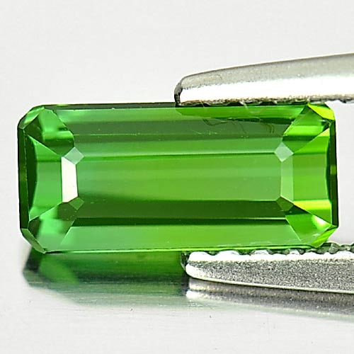 Natural Green Tourmaline Gemstones 1.00 Ct. Octagon Shape 8.2 x 3.8 Mm.: Product ID: 807245524 Product Name: Natural Tourmaline Weight: 1.00 CT. Size: 8.2 x 3.8 x 3.3 MM. Shape: Octagon Color: Green Clarity:VVS Luster: Good Gems Origin: Nigeria Treatment: Unheated Crystal 