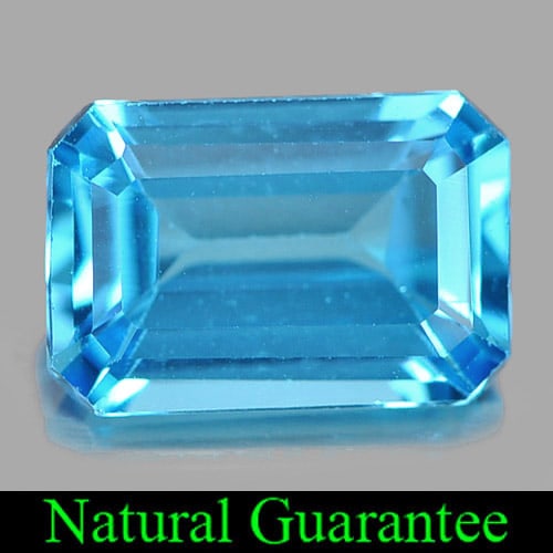 Natural Swiss Blue Topaz Gemstones 2.07 Ct. Octagon Shape 9 x 6 Mm.: Product ID: 807163775 Product Name: Natural Blue Topaz Weight: 2.07 CT. Size: 9 x 6 x 3.8 MM. Shape: Octagon Color: Swiss Blue Clarity:VVS Luster: Good Gems Origin: Brazil Treatment: Treated Crystal S