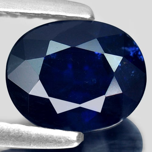 Natural Blue Sapphire Gemstones 1.61 Ct. Oval Shape 7.7 x 6.2 Mm.: Product ID: 806008583 Product Name: Natural Blue Sapphire Weight: 1.61 CT. Size: 7.7 x 6.2 x 4.4 MM. Shape: Oval Color: Blue Clarity:SI Luster: Good Gems Origin: Thailand Treatment: Heated Crystal Str