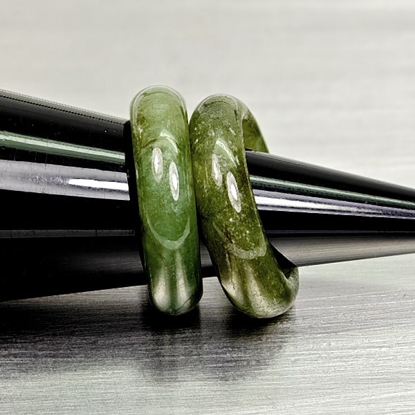 Natural Green Jade Gemstones 24.67 Ct. 2 Pcs. Round Cabochon Rings Size 4.5: Product ID: 819814749 Product Name: Natural Gemstones Weight: 24.67 CT. Size: 21 x 15 MM. Shape: Round Color: Multi-Color Clarity:Opaque Luster: Good Gems Origin: Burma Treatment: Unheated Crystal Str