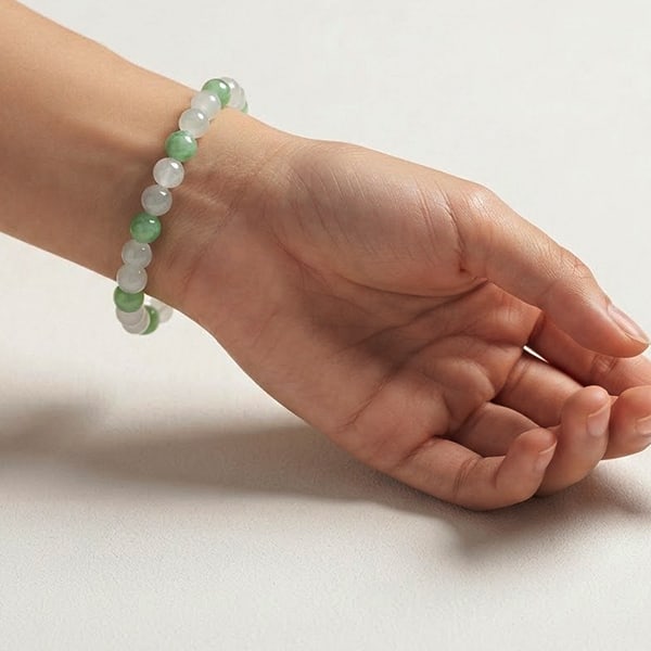 Natural Multi-Color Type A Jade Gemstones 79.58 Ct. Beads Round Cabochon Shape Flexibility Bracelet: Product ID: 819816394 Product Name: Natural Jade Weight: 79.58 CT. Size: 60 MM. Shape: Round Cabochon Shape Color: Multi-Color Clarity:Semi - Transparent Luster: None Gems Origin: Thailand Treatment: 