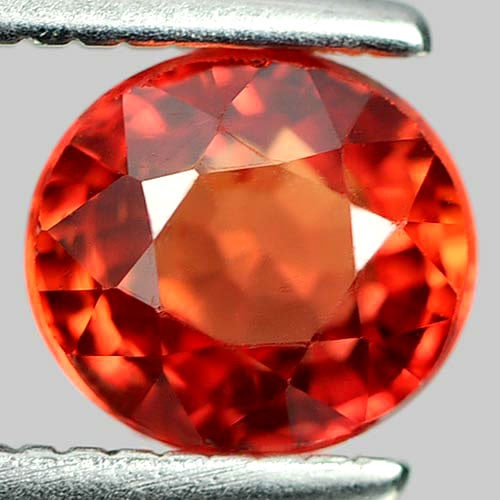 Natural Reddish Orange Sapphire Gemstones 1.02 Ct. Oval Shape 5.7 x 5.2 Mm.: Product ID: 806154257 Product Name: Natural Orange Sapphire Weight: 1.02 CT. Size: 5.7 x 5.2 x 3.8 MM. Shape: Oval Color: Orange Clarity:VVS Luster: Very Good Gems Origin: Tanzania Treatment: Heated C