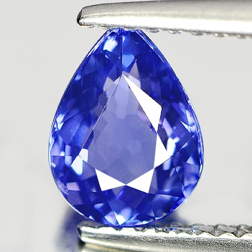 Natural Violetish Blue Tanzanite Gemstones 1.17 Ct. Clean Pear Shape 7.8 x 5.9 Mm. (1 of 3)