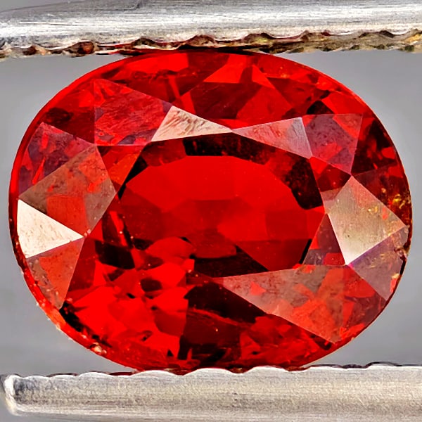 Natural Orangish Red Spessartine Garnet Gemstones 0.95 Ct. Oval Shape 6 x 5 Mm.: Product ID: 802937261 Product Name: Natural Garnet Weight: 0.95 CT. Size: 6 x 5 x 3.5 MM. Shape: Oval Shape Color: Orangish Red Clarity:SI1 Luster: Good Gems Origin: Namibia Treatment: Unheated Crysta