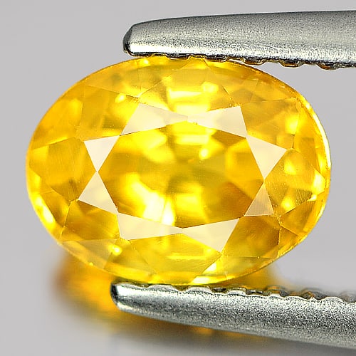 Natural Yellow Sapphire Gemstones 1.28 Ct. Oval Shape 6.7 x 5.1 Mm. (1 of 3)