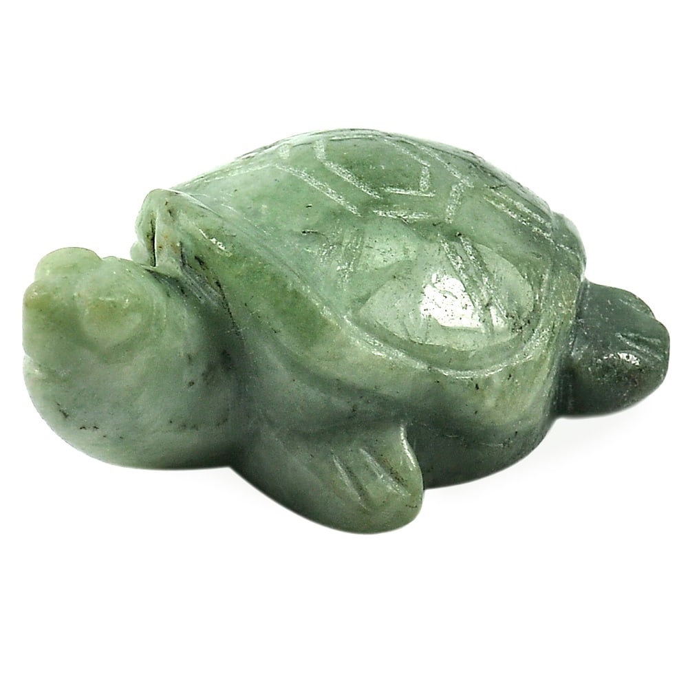 Natural Green Jade Gemstones 468.97 Ct. Turtle Carving Shape 64 x 43 Mm. (1 of 3)
