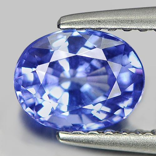 Natural Blue Tanzanite Gemstones 1.16 Ct. Clean Oval Shape 7.13 x 5.59 Mm.: Product ID: 107000883 Product Name: Natural Tanzanite Weight: 1.16 CT. Size: 7.13 x 5.59 x 4.08 MM. Shape: Oval Color: Violetish Blue Clarity:IF Luster: Very Good Gems Origin: Tanzania Treatment: Heat