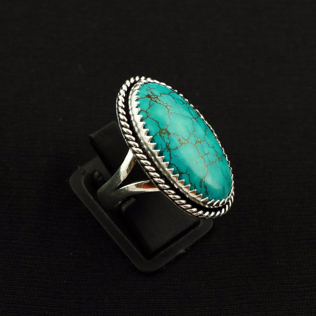 Natural Turquoise 2 Micron Sterling Silver Plated Handmade Ring - 8MM ( Adjustable ): Product ID: 260731111730 Product - Handmade Silver Plated Ring Metal - 92.5 2 Micron Sterling Silver Plated Ring Size - 8MM ( Adjustable) Gemstone - Turquoise Gemstone Origin - Tibet Gemstone Size - 3