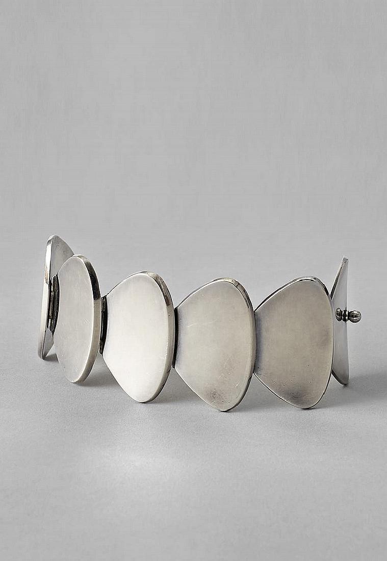 BENT KNUDSEN 1924-1997: BENT KNUDSEN 1924-1997 Bracelet Circa 1960 Silver - 142 g 17 cm