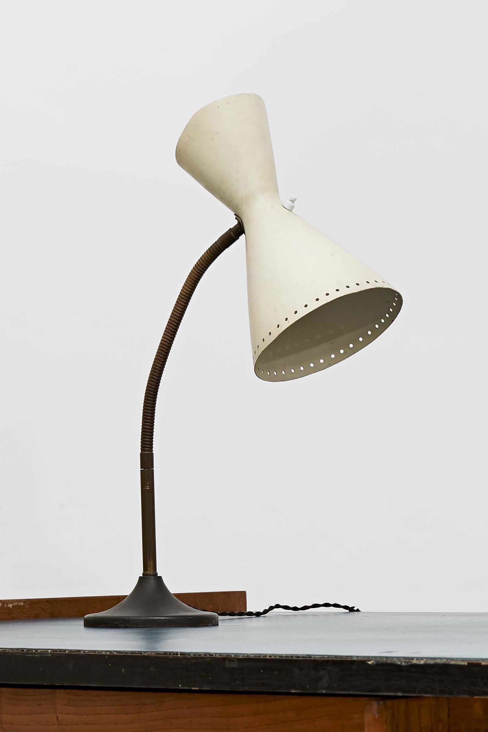 Marcel-Louis Baugniet (Belgian, 1896-1995): Table Lamp - 1950s Brass and lacquered metal 61 cm Literature Mil De Kooning, Fredie Floré, Iwan Strauven, Hedendaags design, Alfred Hendrickx en het fifties-meubel in België, OKV & Stedel