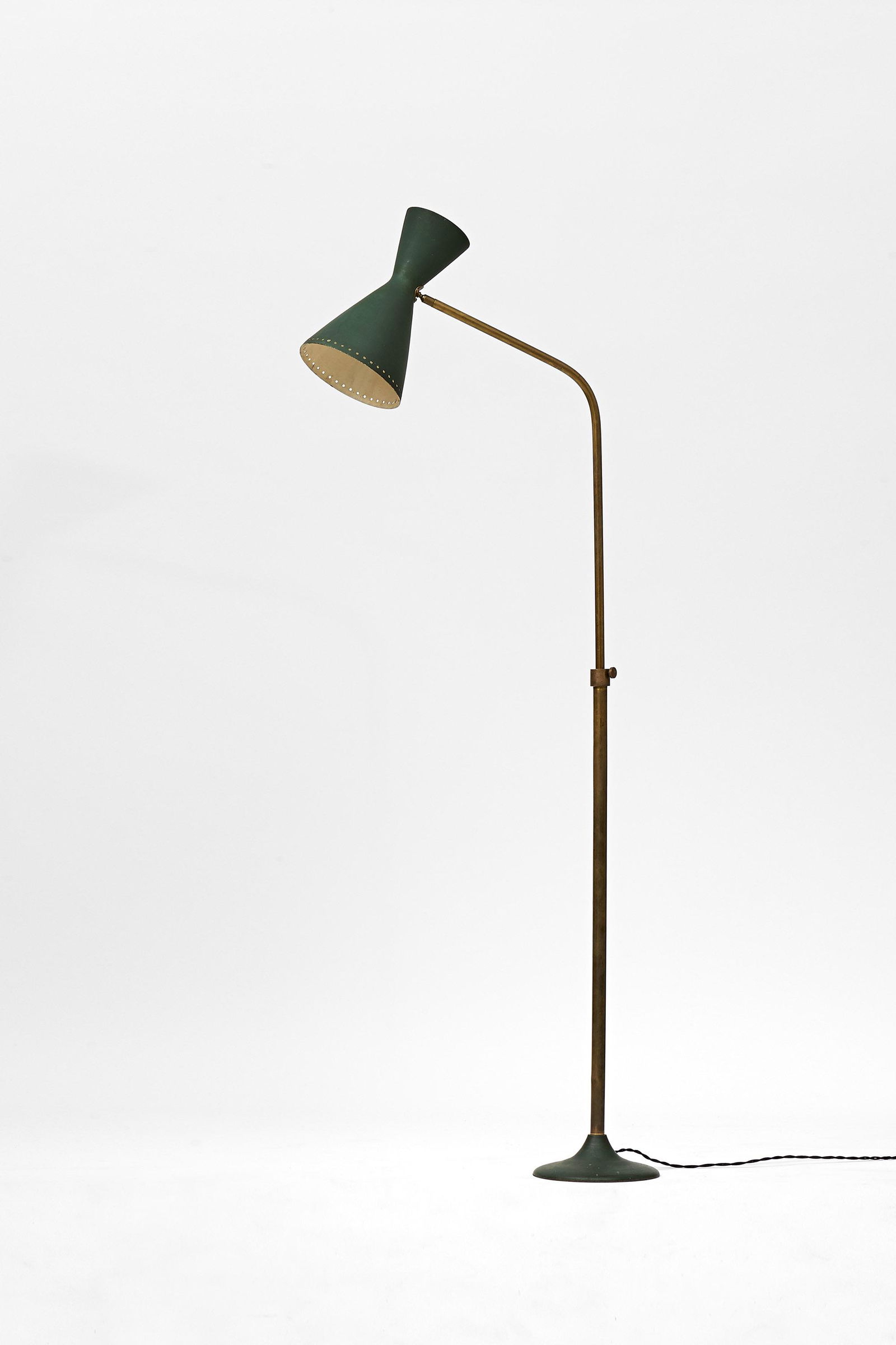 Marcel-Louis Baugniet (Belgian, 1896-1995): Floor Lamp - 1950s Brass and lacquered metal 175 cm (maximum height) Literature Mil De Kooning, Fredie Floré, Iwan Strauven, Hedendaags design, Alfred Hendrickx en het fifties-meubel in Belgie&#