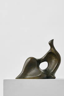 Jacques Moeschal (Belgian, 1913 - 2004): Reclining Figure Bronze - 13 x 14,5 x 16,5 cm Initials on verso lower edge