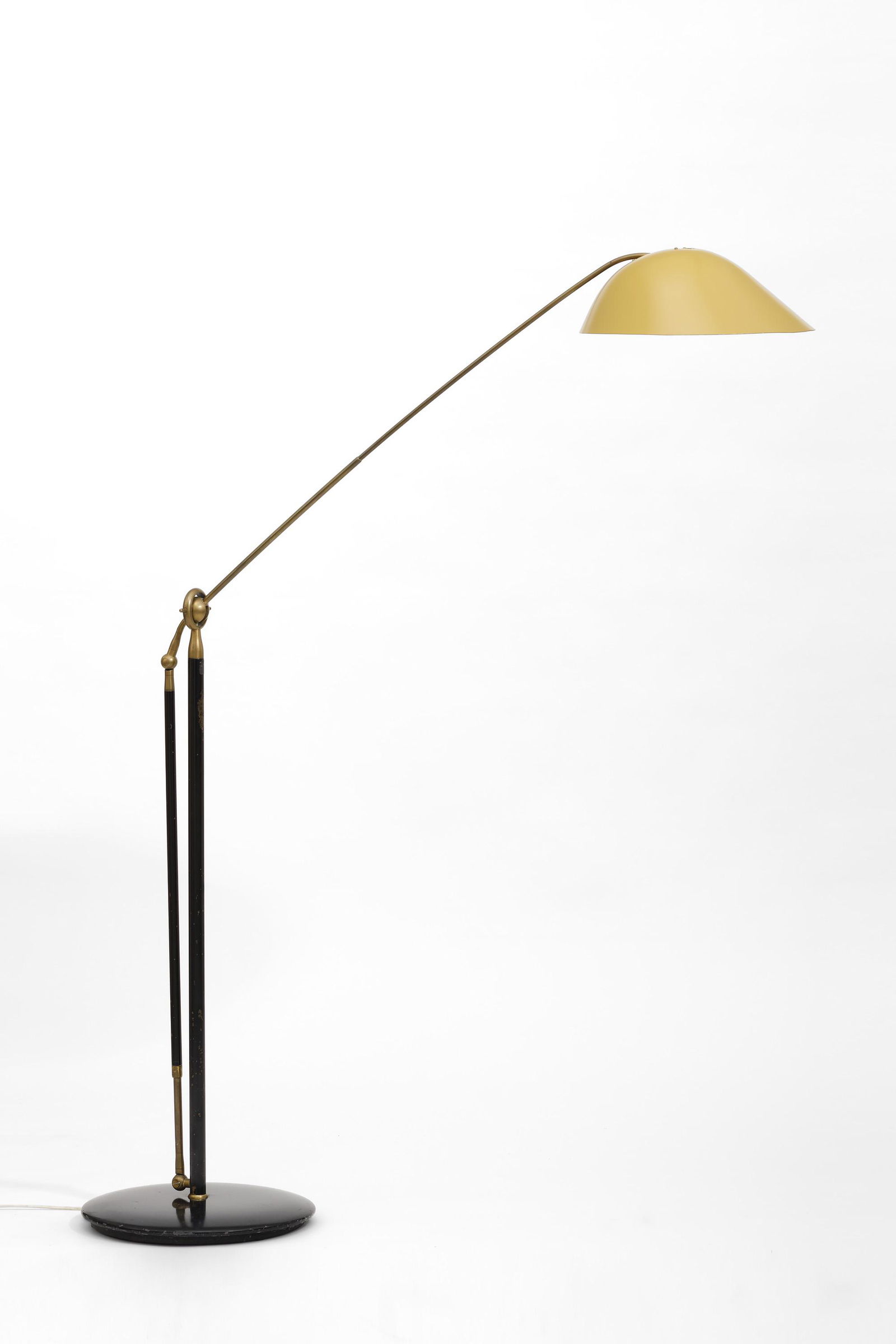 Angelo Lelli (Italian, 1911 - 1979): Adjustable Floor Lamp - c.1955 Enameled steel, enameled aluminum, and brass 155 cm Angelo Lelli for Arredoluce