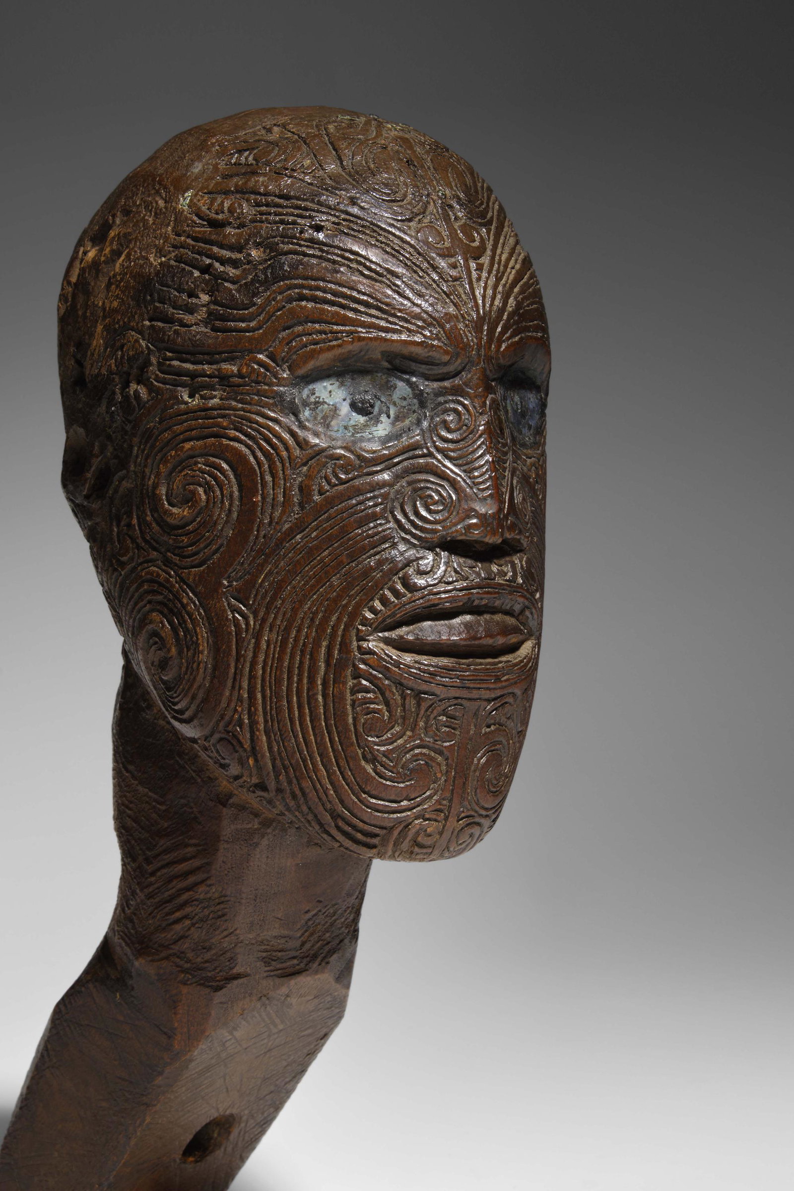 Maori Funeral or Model Canoe Headfigure (1 of 5)