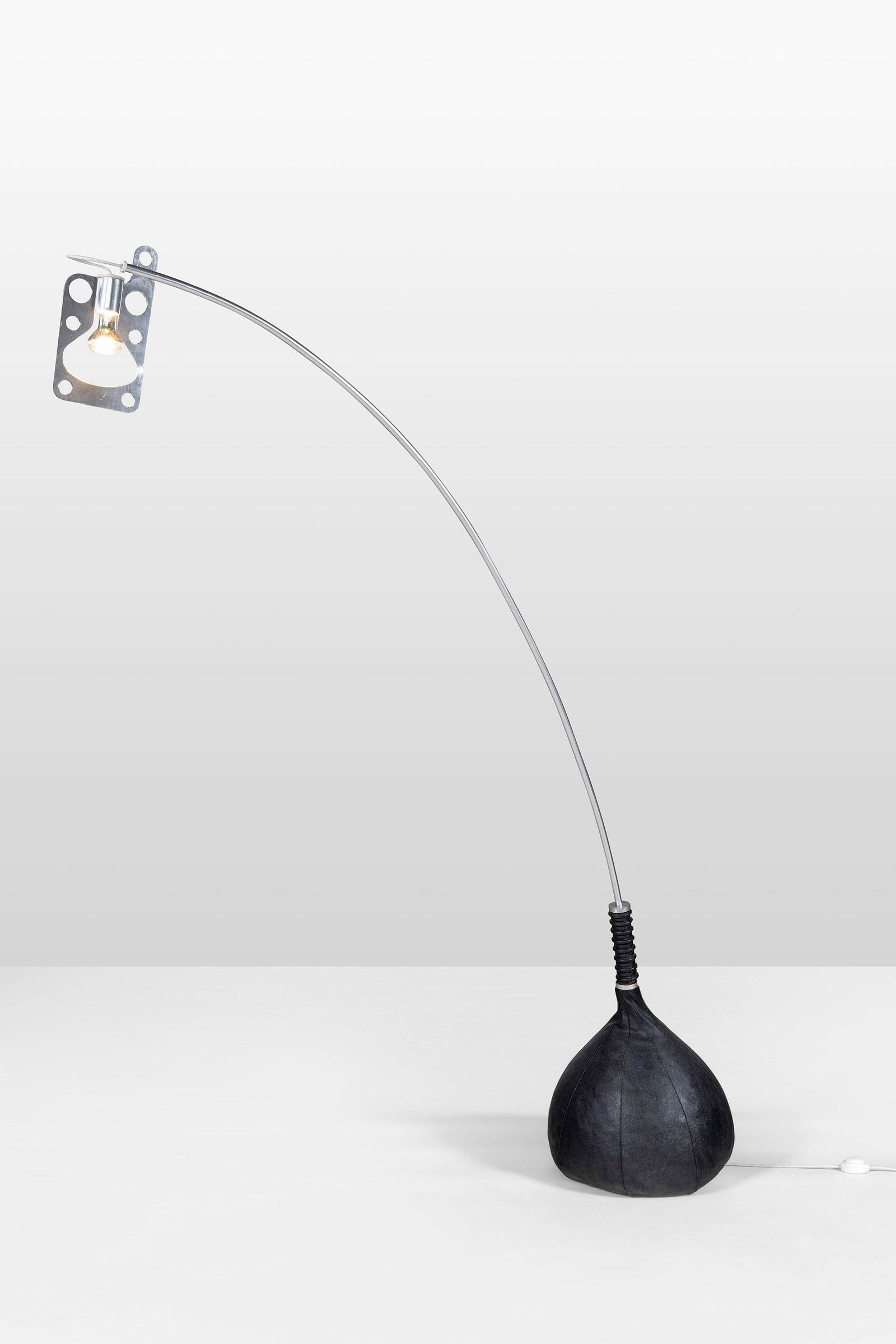 Roberto Gabetti (Italian, 1925-2000) and Aimora Isola: Bul-Bo Floor Lamp - 1969 Leather, aluminum, and rubber 230 cm Linea GB Milano