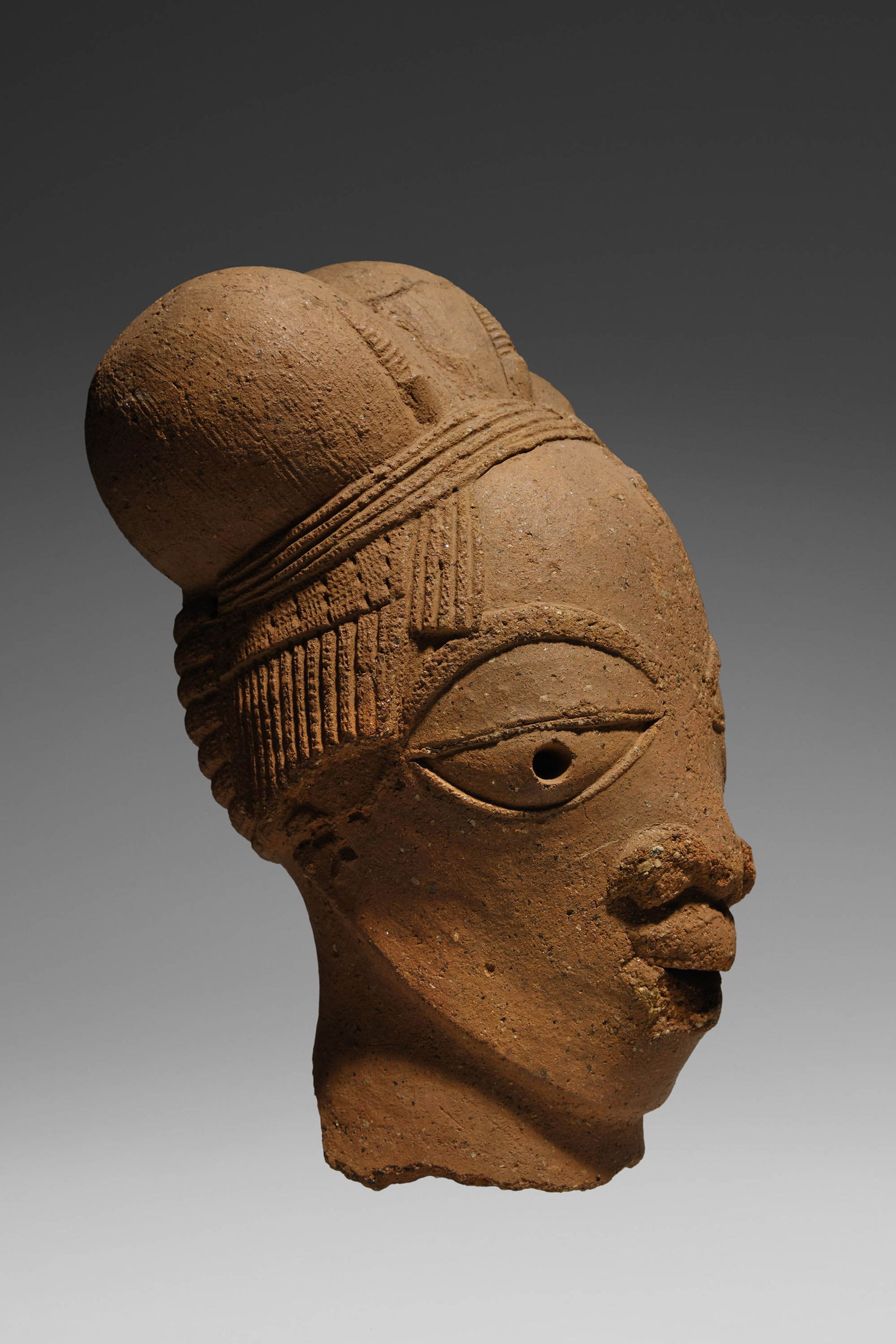 Nok Head: Nigeria Terracotta, 28 cm Provenance: Marc Leo Felix, in the 1980's