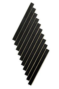 Nam Tchun Mo (Korean, 1961): Beam - Strokeline - 2016 Waxed canvas and oil stick on wooden panel 135 x 65 x 5,5 cm Title, signature, date, and dimensions on verso Provenance: Art'Loft, Brussels With certificate of authenticity by