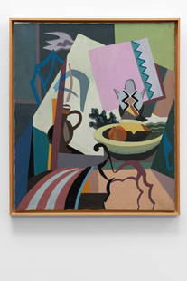 Adrien Van de Putte (Belgian, 1911 - 1994): Composition en mauve Acrylic on canvas, 70 x 60 cm Provenance: Family of the artist, Brussels Exhibited: Espace Bernier, Waterloo, Adrien Van de Putte (1911-1994), September - October 2005, cat.14