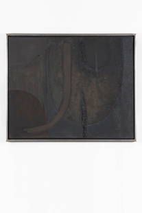Walter Leblanc (Belgian, 1932 - 1986): Abstract Composition - 1960 Oil on canvas, 81 x 100 cm Signed on verso Provenance: Filip Tas Collection, Antwerp Olivier Fayt Fine Art, Knokke Private collection, Brussels Published: N. Leblanc, D.