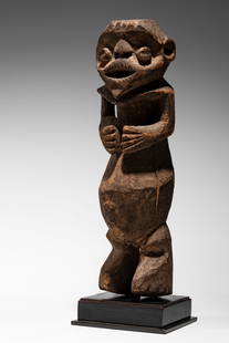 Mambila Figure - Tadep: Cameroon, Donga Valley Wood, 44 cm Provenance: Private collection, Germany (2003) Robert T. Wall Family Collection Adrian Schlag, Brussels Marc Assayag, Québec Private collection, Belgium