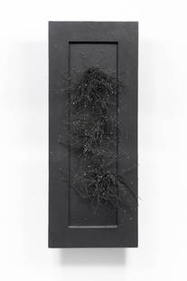Pol Bury (Belgian, 1922 - 2005): Ponctuation – 1962 [Also titled Entité érectile] Painted wood, nylon wire, and electric motor 101 x 40 x 22 cm Provenance: Private collection (acquired from the artist c.1962)