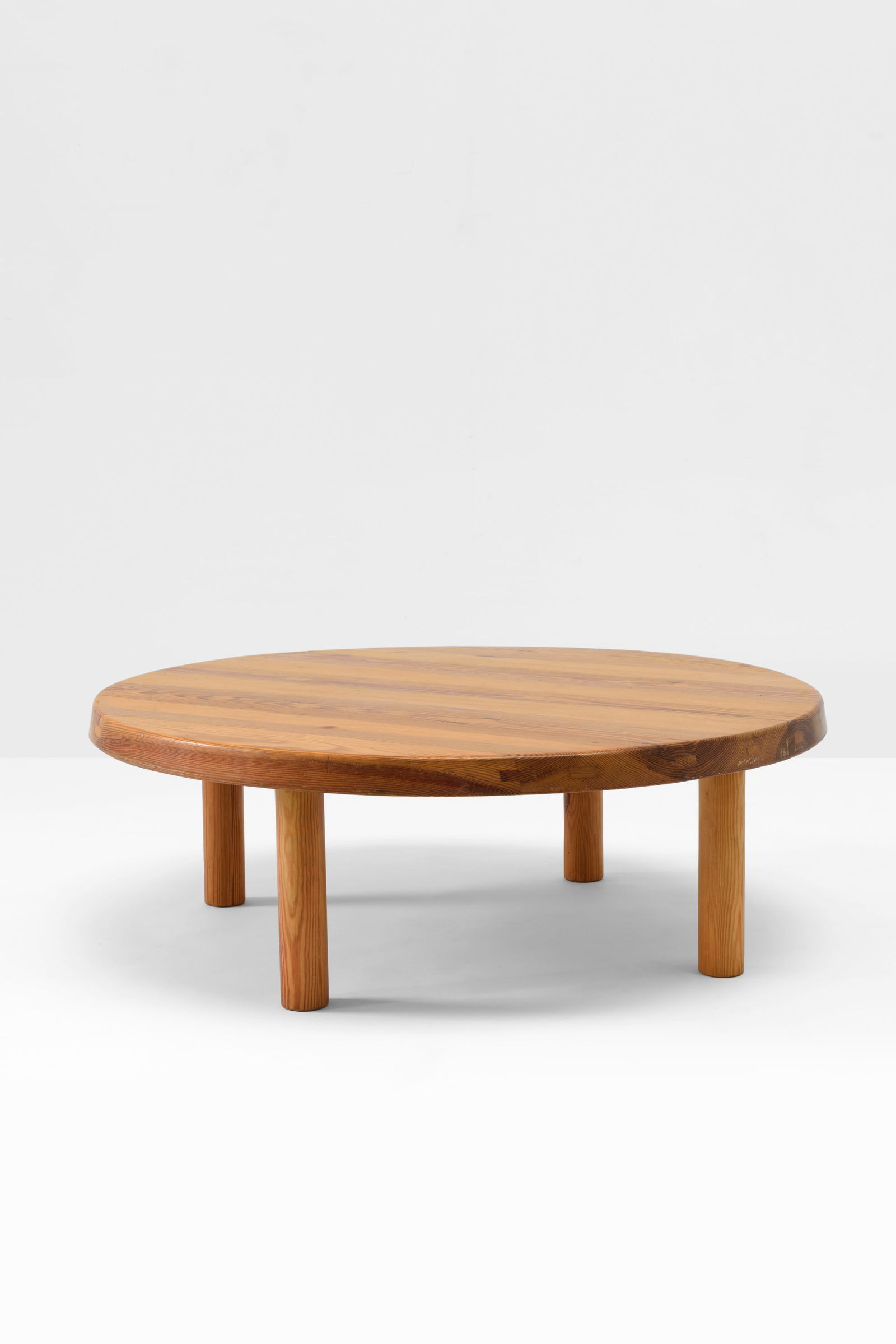 Pierre Chapo (French, 1927 - 1987): Round Table T 02 – 1963 (design) Wood (with two sets of feet)38 x 112 cm Ø, or 73 x 112 cm Ø Literature: H. Magen et al., Pierre Chapo, un artisan moderne, Magen H. Gallery, 2017