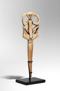 Pende Hairpin: D.R. Congo Ivory14 x 4,5 x 1 cm Provenance: Private collection, EuropeGalerie Alain Bovis, ParisPrivate collection, Belgium (acquired from the above in 2015) With European CITE